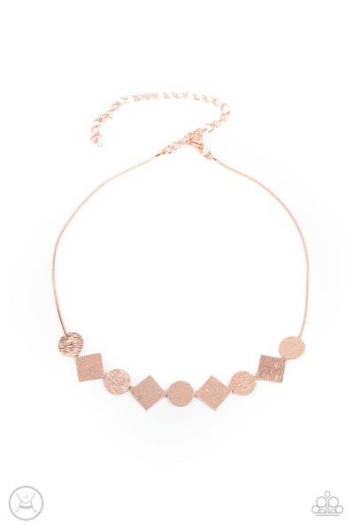 Dont Get Bent Out Of Shape - Copper Necklace & Earring Set