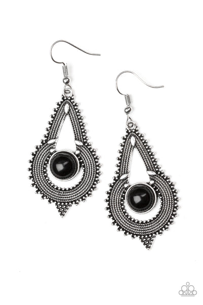 Zoomin Zumba Black Earrings